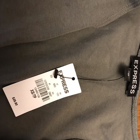 Express olive green low cut body suit in size XS - Picture 2 of 5